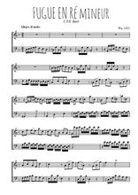 Fugue en ré mineur de Carl Philipp Emanuel Bach